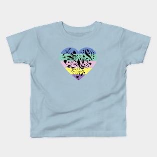 Easter Love Spring Heart Pastel Colors Retro Vintage Kids T-Shirt